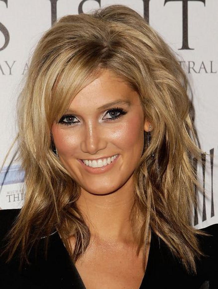 Make Waves with Medium Length Haircut with Layers Wavy