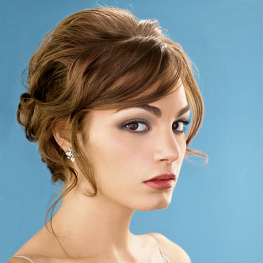 Image of wedding hairstyles for short hair and bangs