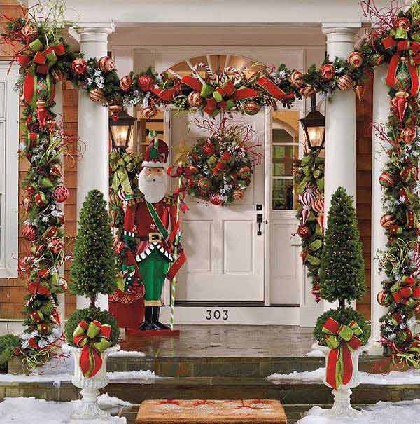 Cool Decorating Ideas For Christmas Front Porch - The Xerxes